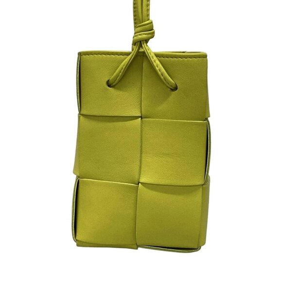 BOTTEGA VENETA Small Cassette Crossbody/Maxi Intrecciato - Yellow Leather - Picture 4 of 16